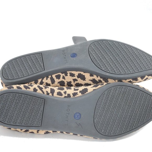 Rothys The Point Leopard Print Pointed Toe Slip on Flat Shoes - Picture 2 of 6